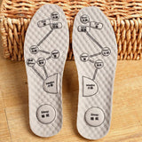 Maxbell 2 Pairs Foot Acupressure Insoles Air Cushion Massaging Breathable 37-38 Gray