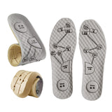 Maxbell 2 Pairs Foot Acupressure Insoles Air Cushion Massaging Breathable 43-44 Gray