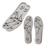 Maxbell 2 Pairs Foot Acupressure Insoles Air Cushion Massaging Breathable 45-46 Gray