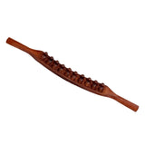 Maxbell guasha Scraping Massage Tool 20 Beads 58cm Massage Roller Manual for Waist Carbonized Wood