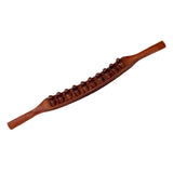 Maxbell guasha Scraping Massage Tool 20 Beads 58cm Massage Roller Manual for Waist Carbonized Wood