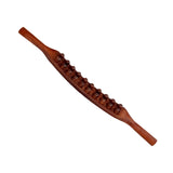 Maxbell guasha Scraping Massage Tool 20 Beads 58cm Massage Roller Manual for Waist Carbonized Wood