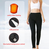 Maxbell Winter Electric Heated Pants USB Powered Rechargeable Electric for Skiing XL Black