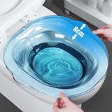 Maxbell Sitz Bath Tub for Toilet Seat with Flusher for Cleansing Elderly