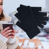 Maxbell Winter USB Electric Heating Gloves Mitten for Working Skiing Women and Men Black