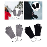 Maxbell USB Heated Gloves 3 Temperature Settings Warm for Typing Hiking Men Women Gray