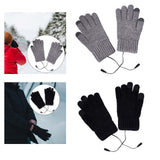 Maxbell USB Heated Gloves 3 Temperature Settings Warm for Typing Hiking Men Women Gray