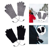 Maxbell USB Heated Gloves 3 Temperature Settings Warm for Typing Hiking Men Women Gray