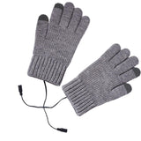 Maxbell USB Heated Gloves 3 Temperature Settings Warm for Typing Hiking Men Women Gray