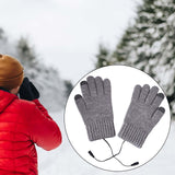 Maxbell USB Heated Gloves 3 Temperature Settings Warm for Typing Hiking Men Women Gray