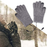 Maxbell USB Heated Gloves 3 Temperature Settings Warm for Typing Hiking Men Women Gray