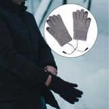 Maxbell USB Heated Gloves 3 Temperature Settings Warm for Typing Hiking Men Women Gray