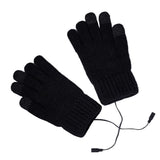 Maxbell USB Heated Gloves 3 Temperature Settings Warm for Typing Hiking Men Women Black
