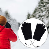 Maxbell USB Heated Gloves 3 Temperature Settings Warm for Typing Hiking Men Women Black