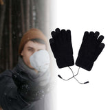 Maxbell USB Heated Gloves 3 Temperature Settings Warm for Typing Hiking Men Women Black