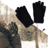 Maxbell USB Heated Gloves 3 Temperature Settings Warm for Typing Hiking Men Women Black