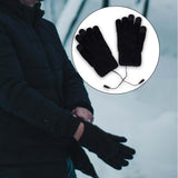 Maxbell USB Heated Gloves 3 Temperature Settings Warm for Typing Hiking Men Women Black