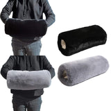 Maxbell Hand Warmer Pad Plush Sleeve Soft Cozy Suede Hand Warm for Bedroom Dormitory Black