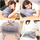 Maxbell Hand Warmer Pad Plush Sleeve Soft Cozy Suede Hand Warm for Bedroom Dormitory Black