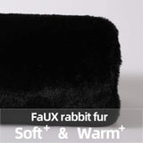 Maxbell Hand Warmer Pad Plush Sleeve Soft Cozy Suede Hand Warm for Bedroom Dormitory Black