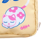 Maxbell Cartoon Sanitary Napkin Storage Bag Reusable Zippered Portable for Women Cat Fish
