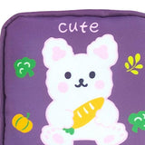 Maxbell Cartoon Sanitary Napkin Storage Bag Reusable Zippered Portable for Women Rabbit