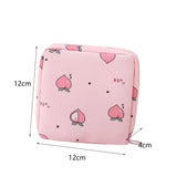 Maxbell Women Girls Sanitary Napkin Storage Bag Lovely for School Earphones Cards Pink Peach