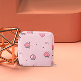 Maxbell Women Girls Sanitary Napkin Storage Bag Lovely for School Earphones Cards Pink Peach