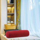 Maxbell Round Neck Pillow Hollow Cotton Soft Comfortable for Office Vertebra Car Rust red