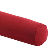 Maxbell Round Neck Pillow Hollow Cotton Soft Comfortable for Office Vertebra Car Rust red