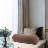 Maxbell Round Neck Pillow Hollow Cotton Soft Comfortable for Office Vertebra Car Dark coffee