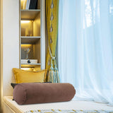 Maxbell Round Neck Pillow Hollow Cotton Soft Comfortable for Office Vertebra Car Dark coffee