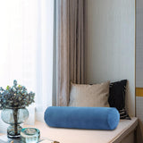 Maxbell Round Neck Pillow Hollow Cotton Soft Comfortable for Office Vertebra Car Blue