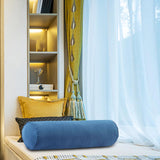 Maxbell Round Neck Pillow Hollow Cotton Soft Comfortable for Office Vertebra Car Blue