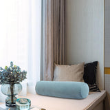 Maxbell Round Neck Pillow Hollow Cotton Soft Comfortable for Office Vertebra Car Lake blue