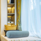 Maxbell Round Neck Pillow Hollow Cotton Soft Comfortable for Office Vertebra Car Lake blue