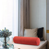 Maxbell Round Neck Pillow Hollow Cotton Soft Comfortable for Office Vertebra Car Orange red