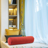 Maxbell Round Neck Pillow Hollow Cotton Soft Comfortable for Office Vertebra Car Orange red