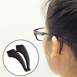 Maxbell 2 Pieces Anti Slip Eyeglass Ear Grip Hook Comfortable for Kids and Adults Brown
