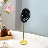 Maxbell Durable Earring Display Holder Human Ear Model Stud Holder Soft Silicone Black Left