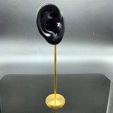 Maxbell Durable Earring Display Holder Human Ear Model Stud Holder Soft Silicone Black And Right