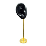 Maxbell Durable Earring Display Holder Human Ear Model Stud Holder Soft Silicone Black And Right