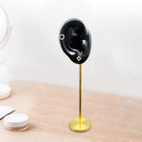 Maxbell Durable Earring Display Holder Human Ear Model Stud Holder Soft Silicone Black And Right