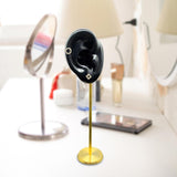 Maxbell Durable Earring Display Holder Human Ear Model Stud Holder Soft Silicone Black And Right