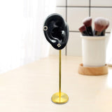 Maxbell Durable Earring Display Holder Human Ear Model Stud Holder Soft Silicone Black And Right