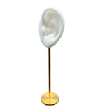 Maxbell Durable Earring Display Holder Human Ear Model Stud Holder Soft Silicone White Left