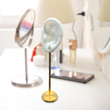 Maxbell Durable Earring Display Holder Human Ear Model Stud Holder Soft Silicone White Left