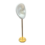 Maxbell Durable Earring Display Holder Human Ear Model Stud Holder Soft Silicone White Right