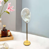 Maxbell Durable Earring Display Holder Human Ear Model Stud Holder Soft Silicone White Right