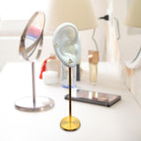 Maxbell Durable Earring Display Holder Human Ear Model Stud Holder Soft Silicone White Right